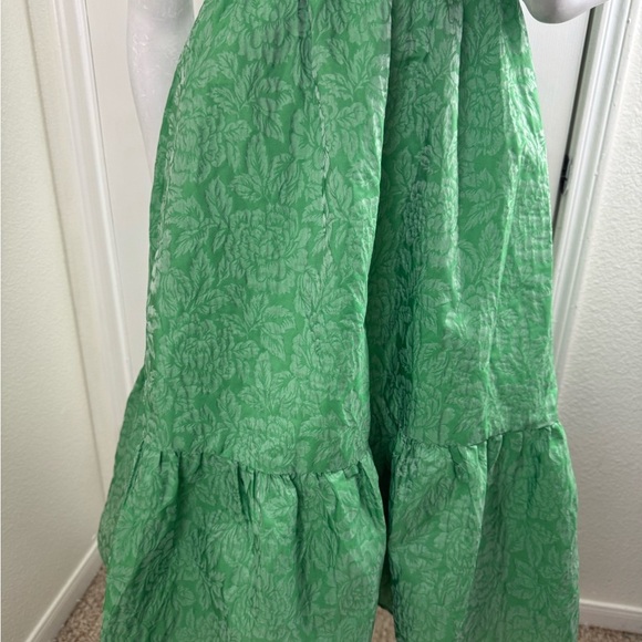 Lulu's Green Tiered Ruffled Midi Sundress Size Medium -#209 - Picture 8 of 16